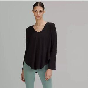 Lululemon  V-Neck Long-Sleeve Shirt *Silk Blend